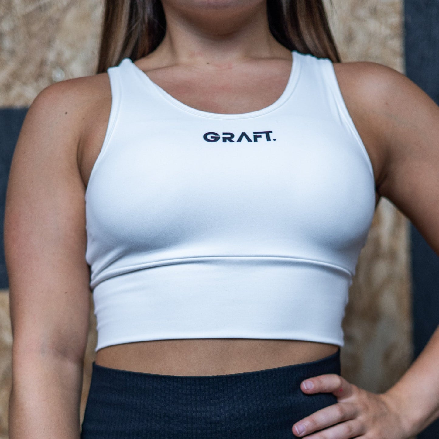 GRAFT White  Sports Bra