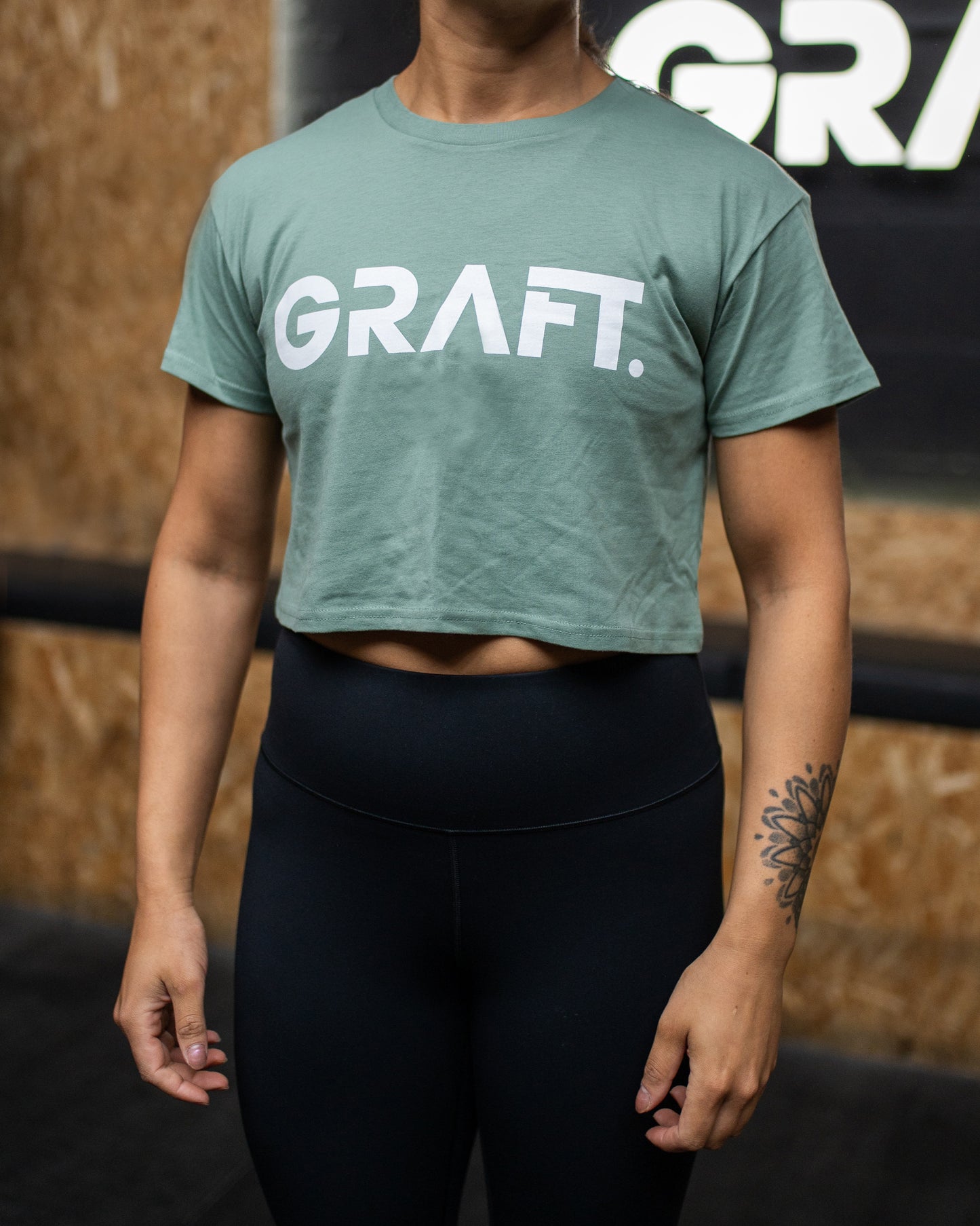 Sage Green Cropped T-Shirt