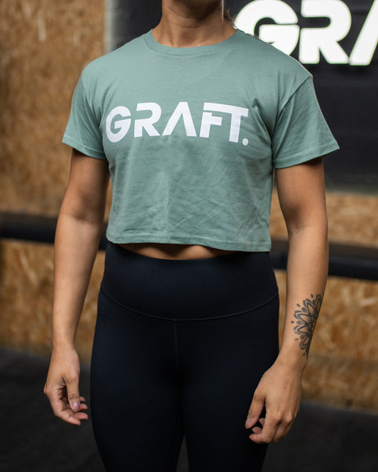 Sage Green Cropped T-Shirt