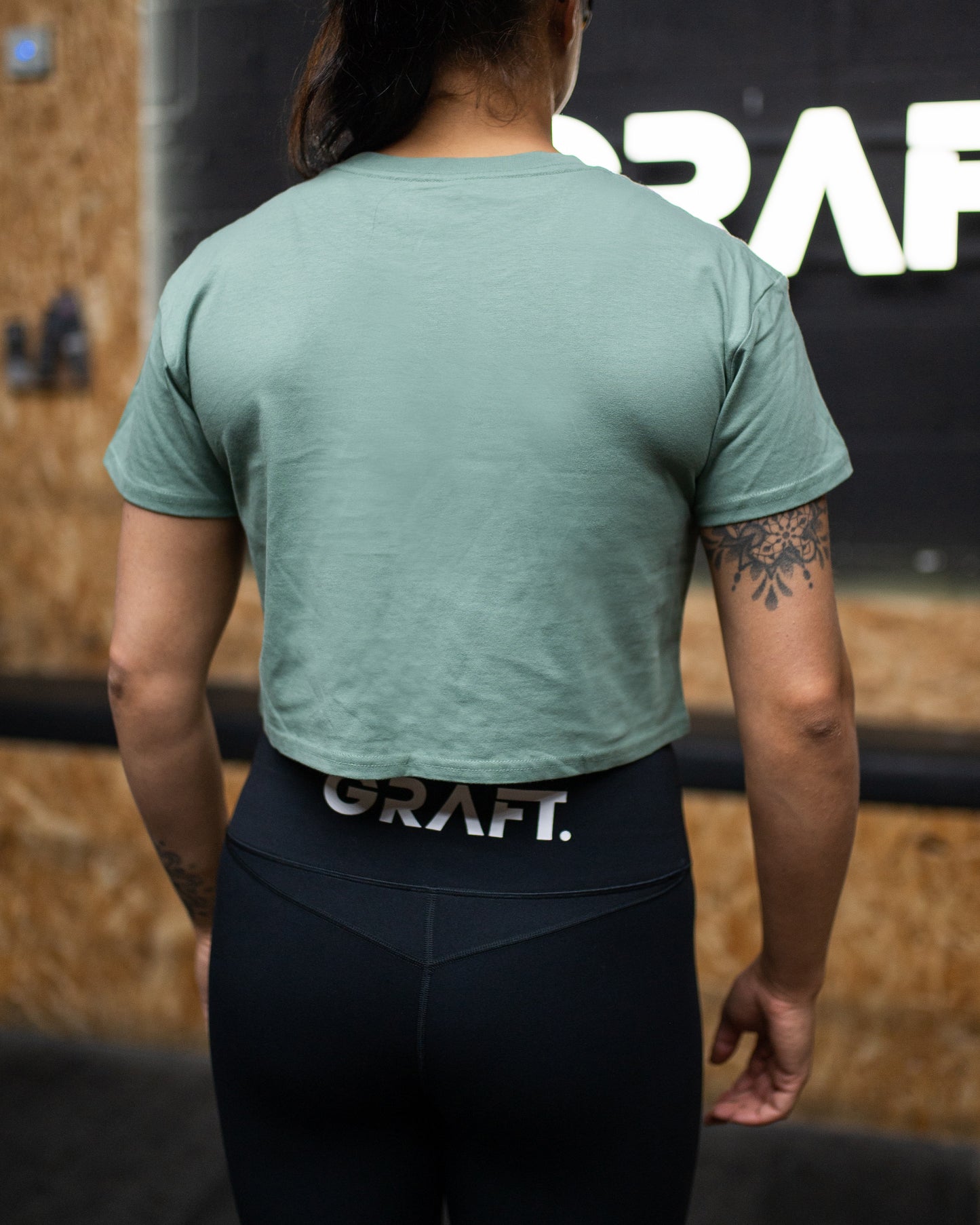 Sage Green Cropped T-Shirt