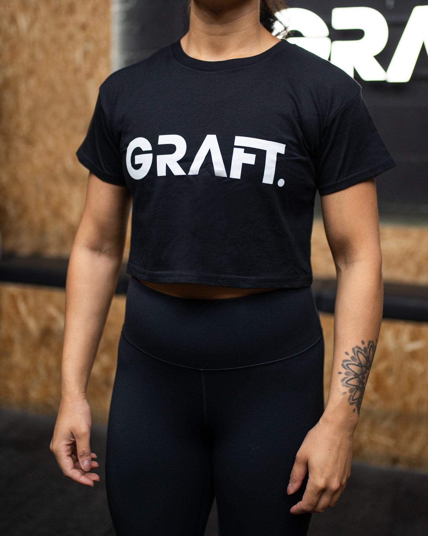 Black Cropped T-Shirt