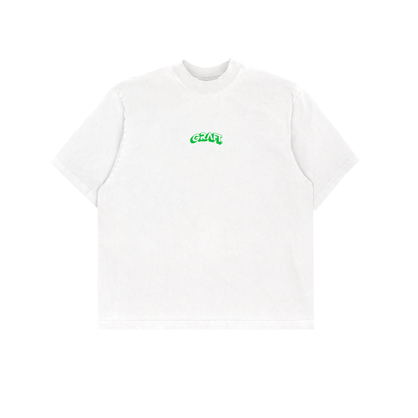 Sendometer Oversized Graphic T-Shirt - White & Green