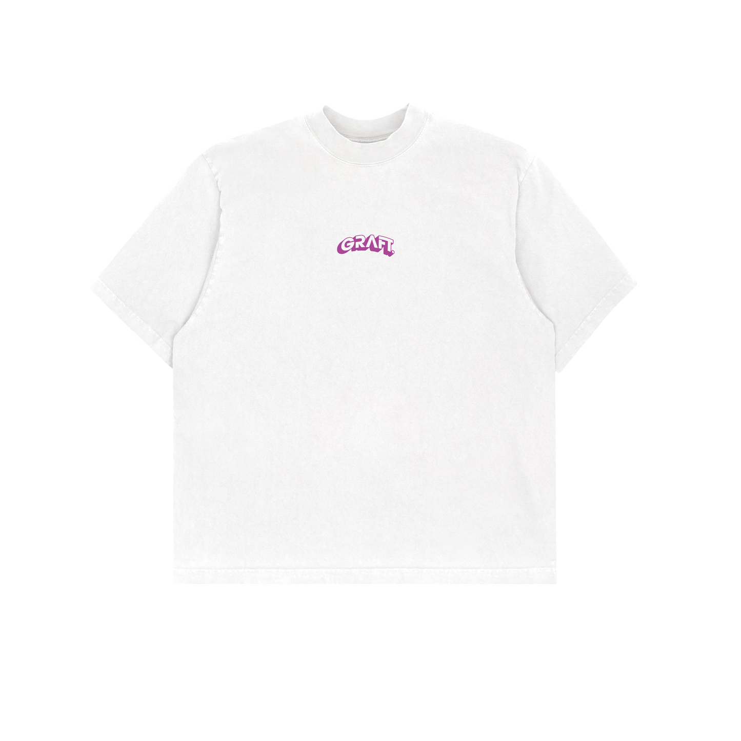 Sendometer Oversized Graphic T-Shirt - White & Purple