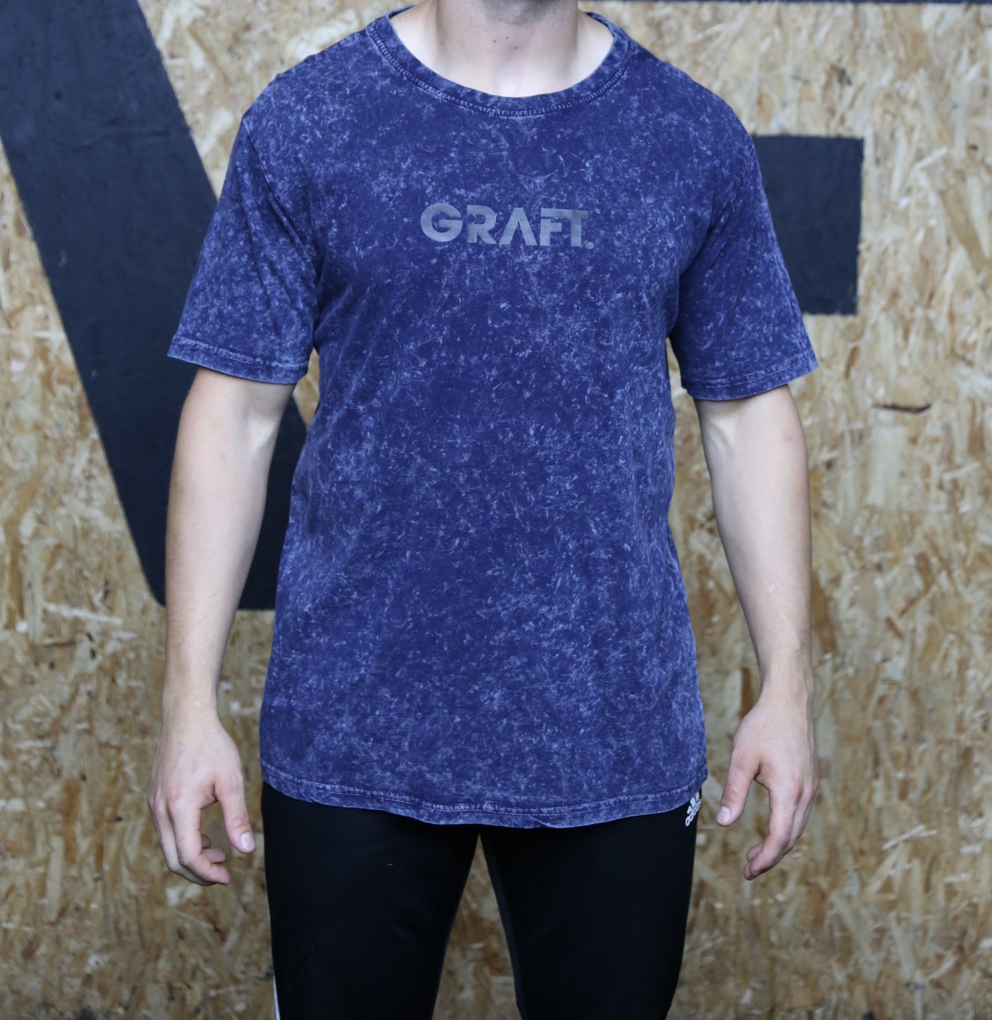 GRAFT Navy Acid Wash Tshirt