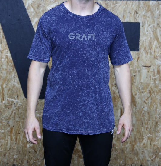 GRAFT Navy Acid Wash Tshirt