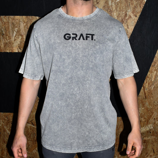 GRAFT Grey Acid Wash T-Shirt